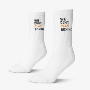 Meias Boxraw We Don't Play Boxing (3 pares) Branco