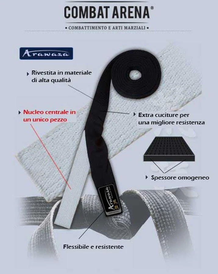 Cinto preto Arawaza cetim 44 mm - Image 5