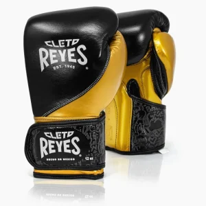 Luvas de Boxe Cleto Reyes High Precision Treino CE7 Preto-Ouro