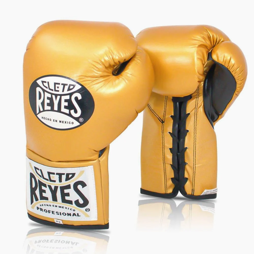 Luvas de Boxe Cleto Reyes Professional CB2 Ouro com atacadores - Image 2