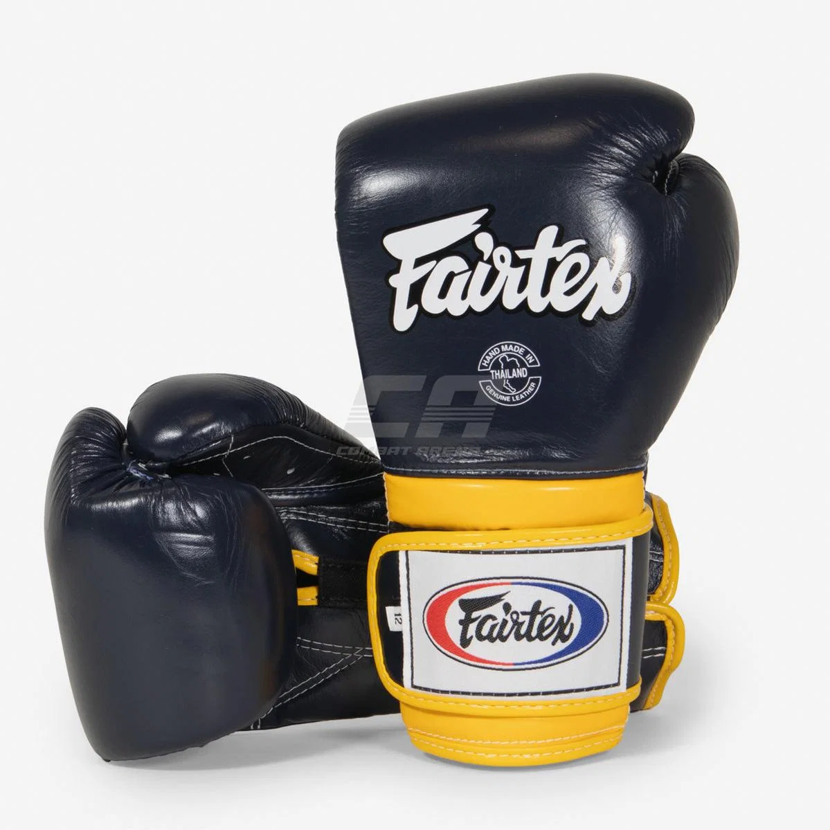 Luvas de Boxe Fairtex Mexican Estilo BGV9 Azul-azul-amarelo - Image 2