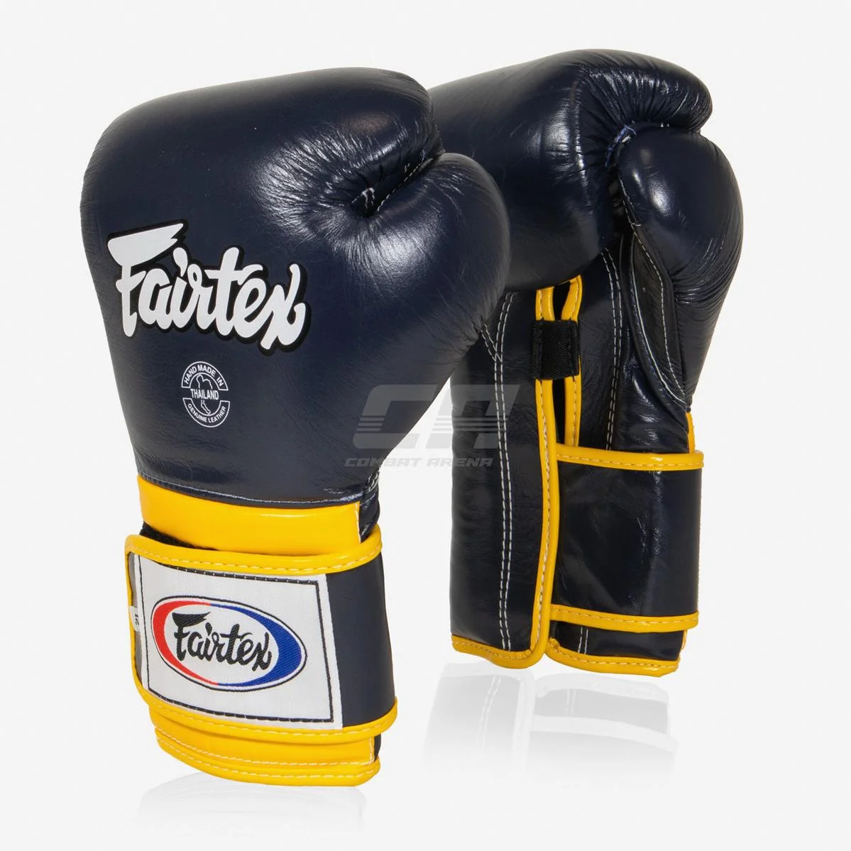 Luvas de Boxe Fairtex Mexican Estilo BGV9 Azul-azul-amarelo - Image 3