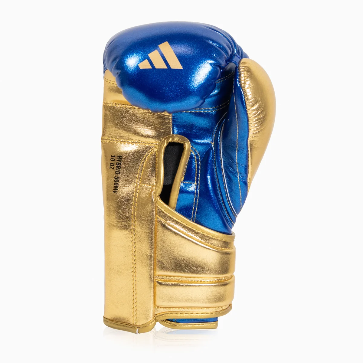 Luvas de Boxe Adidas Hybrid 500 Pró com Velcro Azul-ouro - Image 4