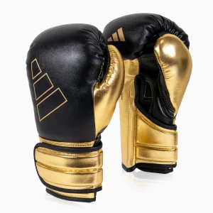 Luvas de Boxe Adidas Hybrid 500 Pro com Velcro Preto-ouro