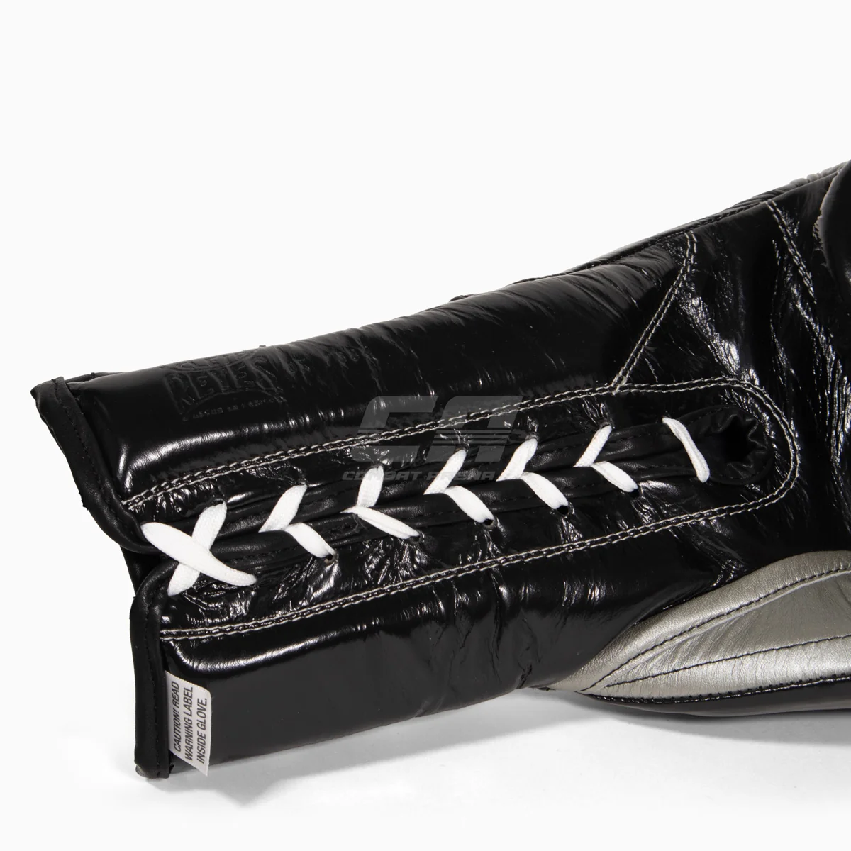 Luvas de Boxe Cleto Reyes Traditional Training CE4 Preto-prata com Atacadores - Image 9
