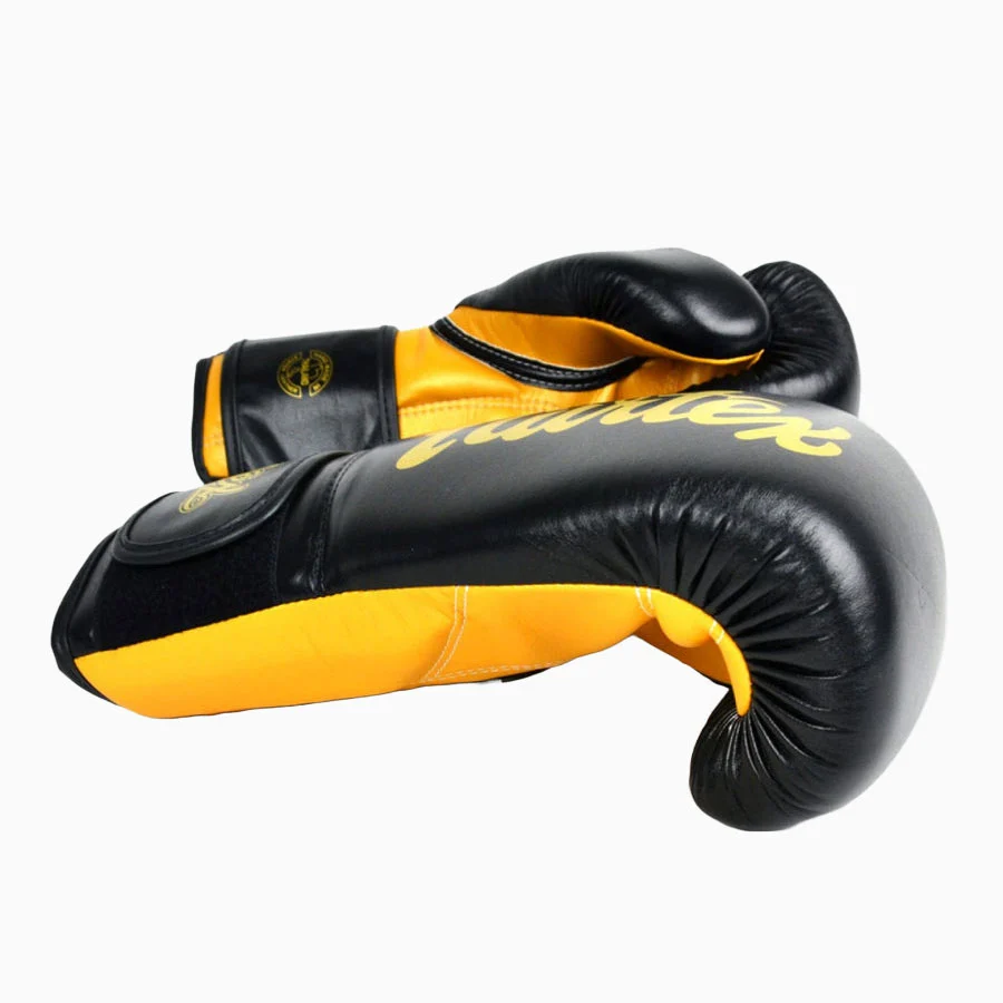 Luvas de Muay Thai Fairtex Super Sparring BGV18 Preto-ouro - Image 4