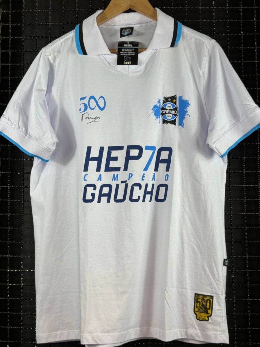 Camisa Grêmio Comemorativa Hepta Campeão Gaúcho 500 partidas Renato Portaluppi - Image 2