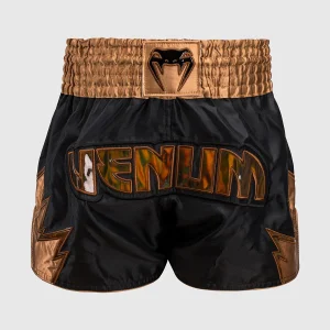 Calções de Kickboxing-Thai Venum Inferno Preto-bronze