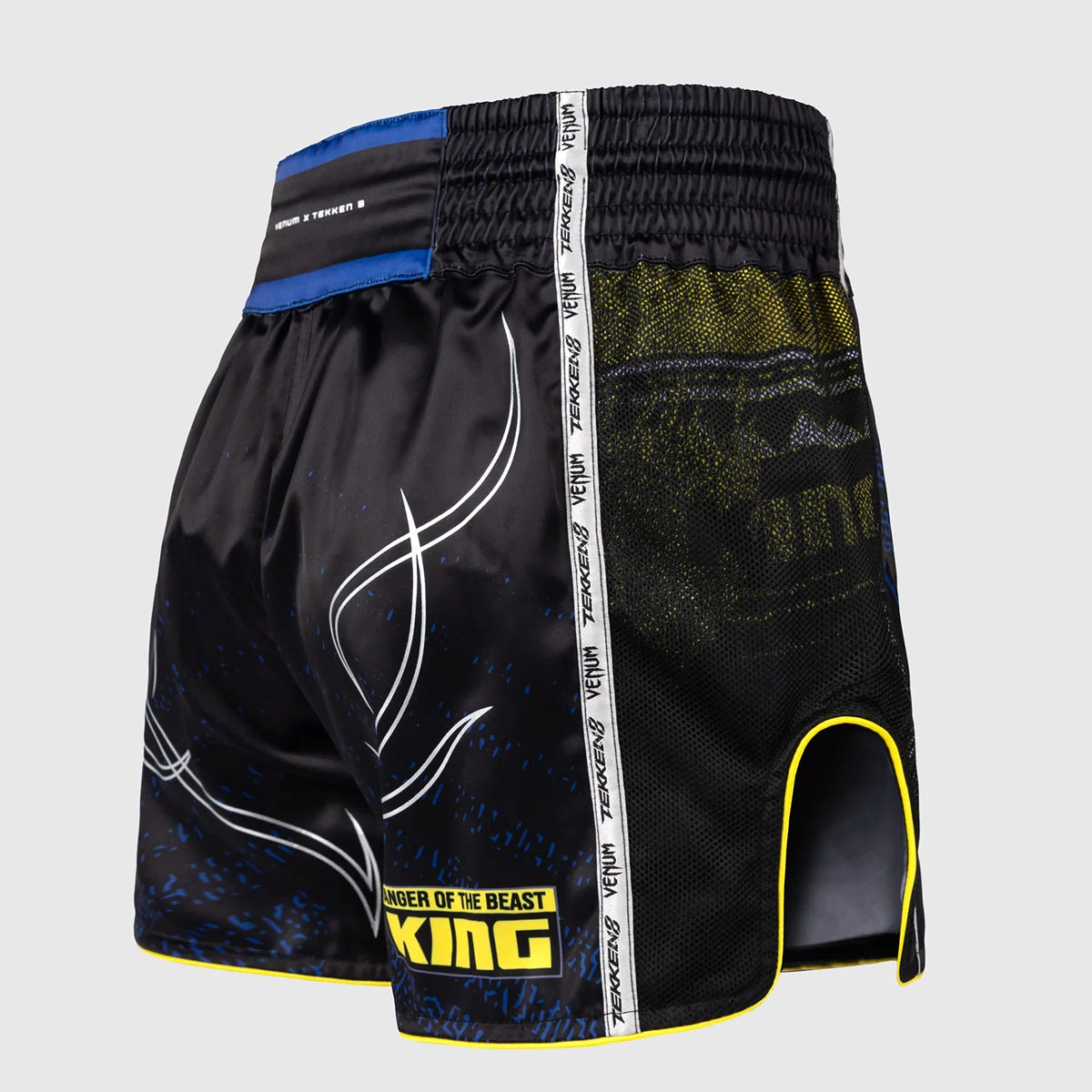 Calções kick-tailandeses Venum Tekken 8 King Preto-amarelo - Image 4