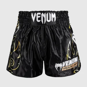 Calções kick-tailandeses Venum VTC Flames Preto-ouro