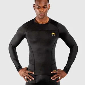 Rashguard Venum G-Fit Preto-dourado mangas compridas