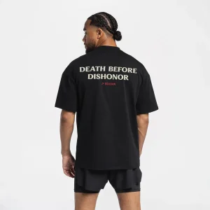 T-shirt Boxraw Death Before Dishonor Oversize Preto