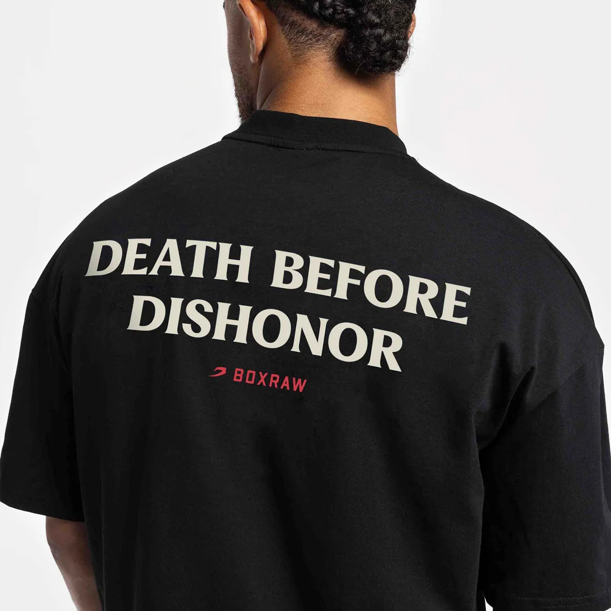 T-shirt Boxraw Death Before Dishonor Oversize Preto - Image 6