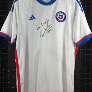 Camisa Chile Adidas 2022 Charles Aranguiz autografada