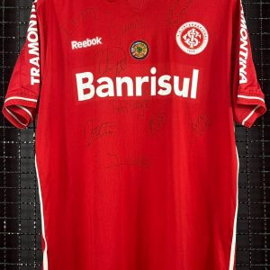 Camisa Internacional Reebok 2011 Dalessandro autografada elenco