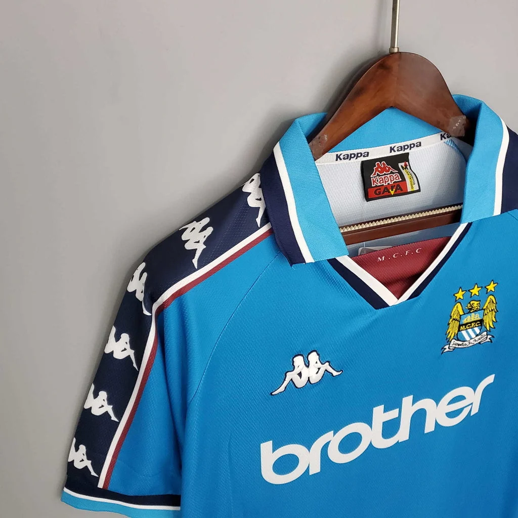 Camisola Manchester City Retrô 1997/1998 - Azul - Image 5