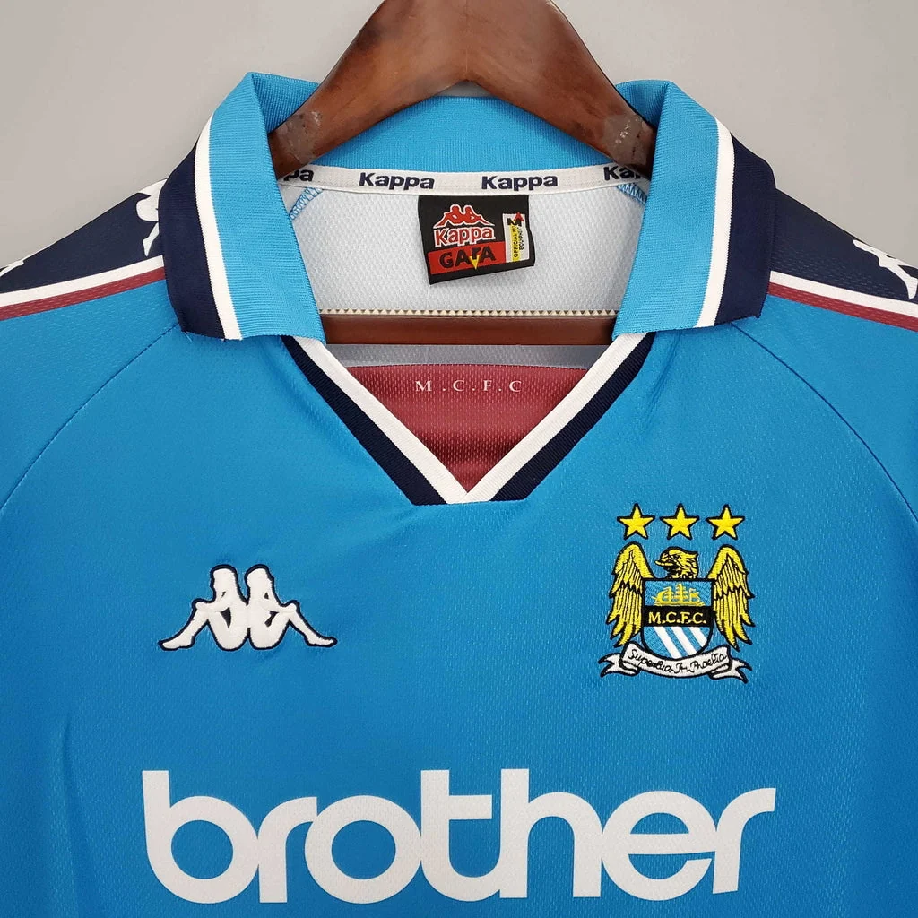 Camisola Manchester City Retrô 1997/1998 - Azul - Image 4