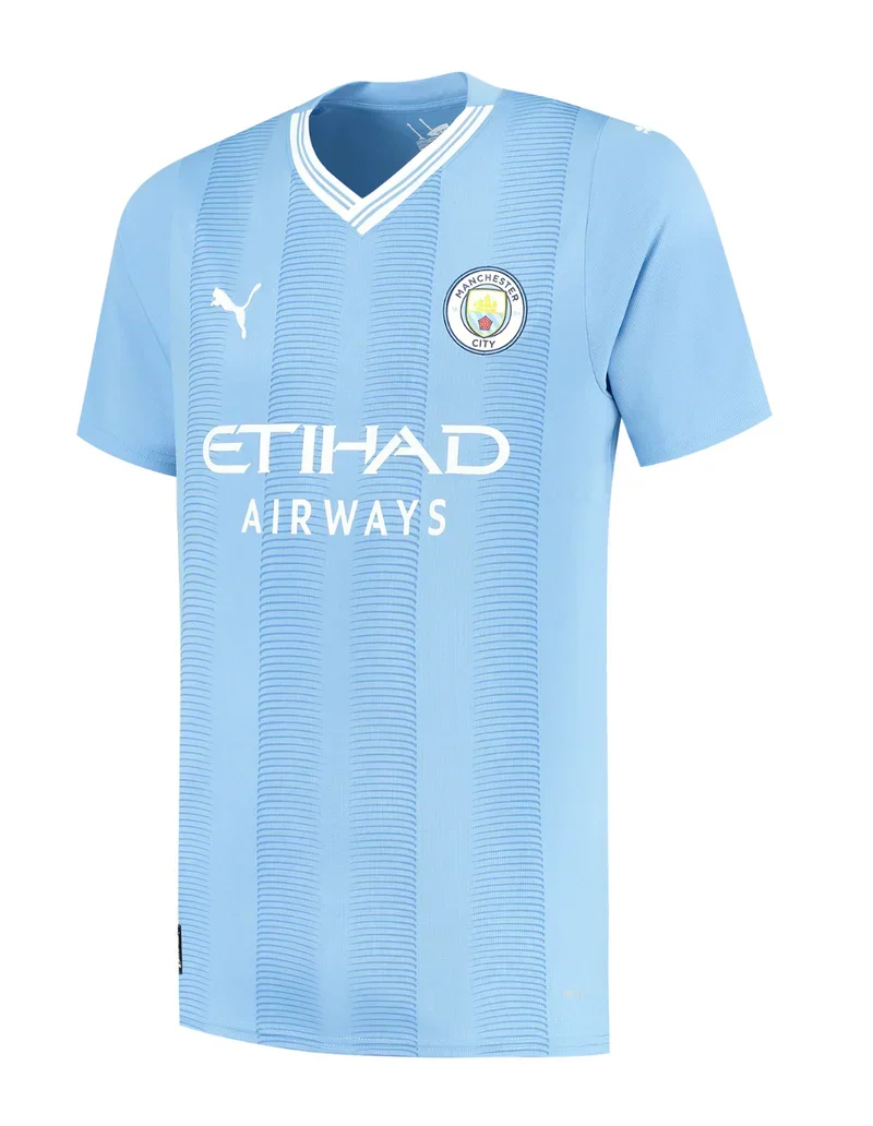 Camisola Manchester City I 23/24 - Azul e Branca - Image 2