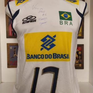 Camisa Brasil Olympikus Kaio volei autografada
